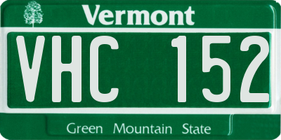 VT license plate VHC152