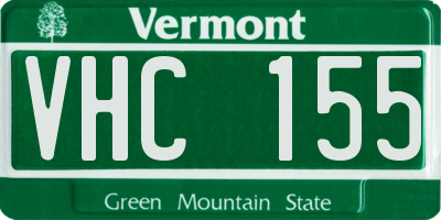 VT license plate VHC155