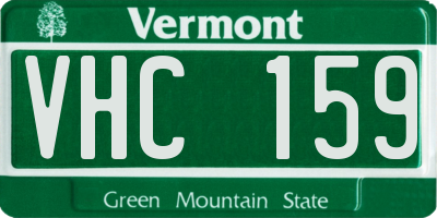 VT license plate VHC159