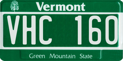VT license plate VHC160