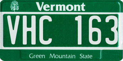 VT license plate VHC163