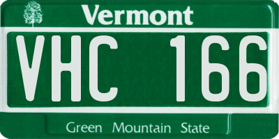 VT license plate VHC166