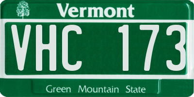 VT license plate VHC173