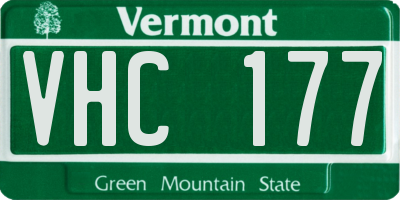 VT license plate VHC177