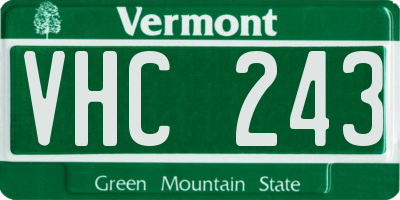 VT license plate VHC243