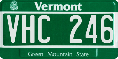 VT license plate VHC246