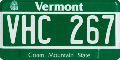 VT license plate VHC267