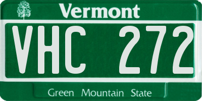 VT license plate VHC272