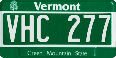 VT license plate VHC277
