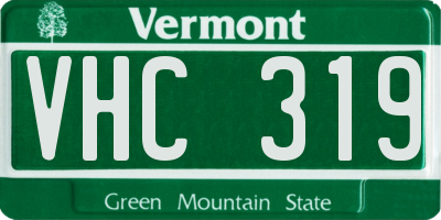 VT license plate VHC319