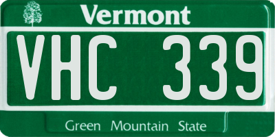 VT license plate VHC339