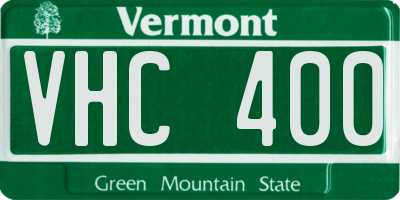 VT license plate VHC400