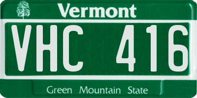 VT license plate VHC416