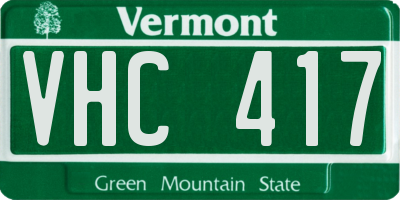 VT license plate VHC417