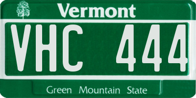 VT license plate VHC444