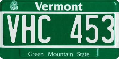 VT license plate VHC453