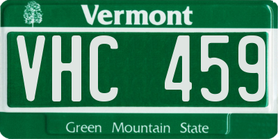 VT license plate VHC459