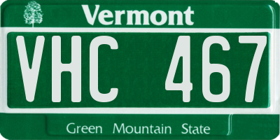 VT license plate VHC467