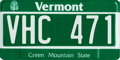 VT license plate VHC471
