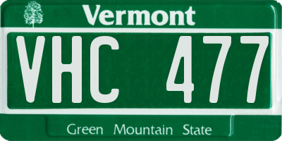 VT license plate VHC477