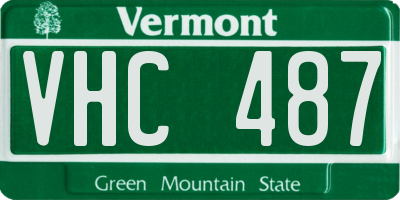 VT license plate VHC487