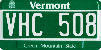 VT license plate VHC508