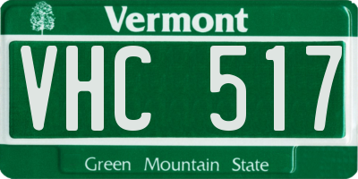 VT license plate VHC517