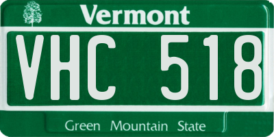 VT license plate VHC518