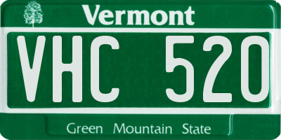 VT license plate VHC520