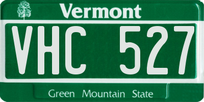 VT license plate VHC527