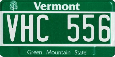 VT license plate VHC556
