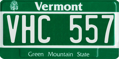 VT license plate VHC557