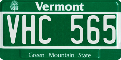 VT license plate VHC565