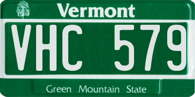 VT license plate VHC579