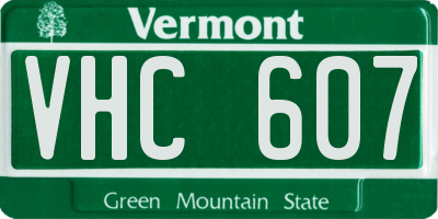 VT license plate VHC607