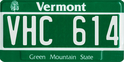 VT license plate VHC614