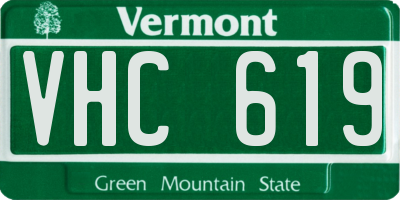 VT license plate VHC619