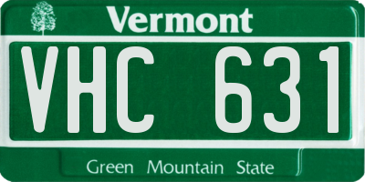 VT license plate VHC631