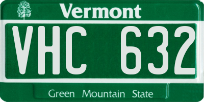 VT license plate VHC632