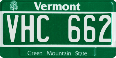 VT license plate VHC662