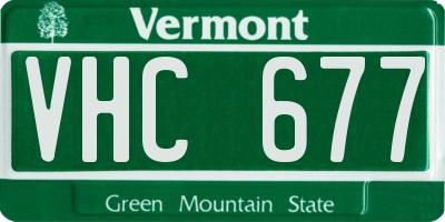 VT license plate VHC677
