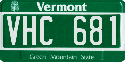 VT license plate VHC681