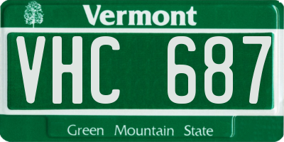 VT license plate VHC687