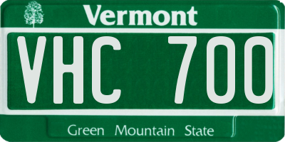 VT license plate VHC700