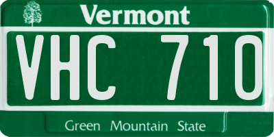 VT license plate VHC710