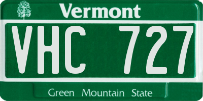 VT license plate VHC727