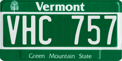 VT license plate VHC757