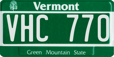 VT license plate VHC770