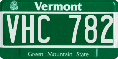 VT license plate VHC782