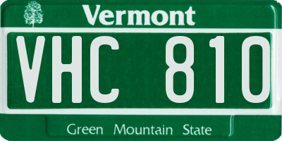 VT license plate VHC810